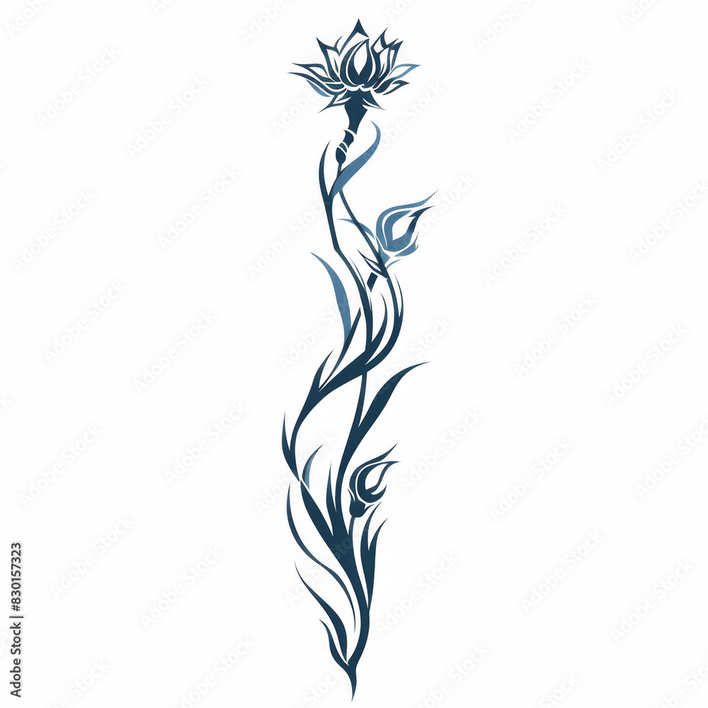 Fototapeta premium PNG Transparent of Intricate beautiful flower artwork