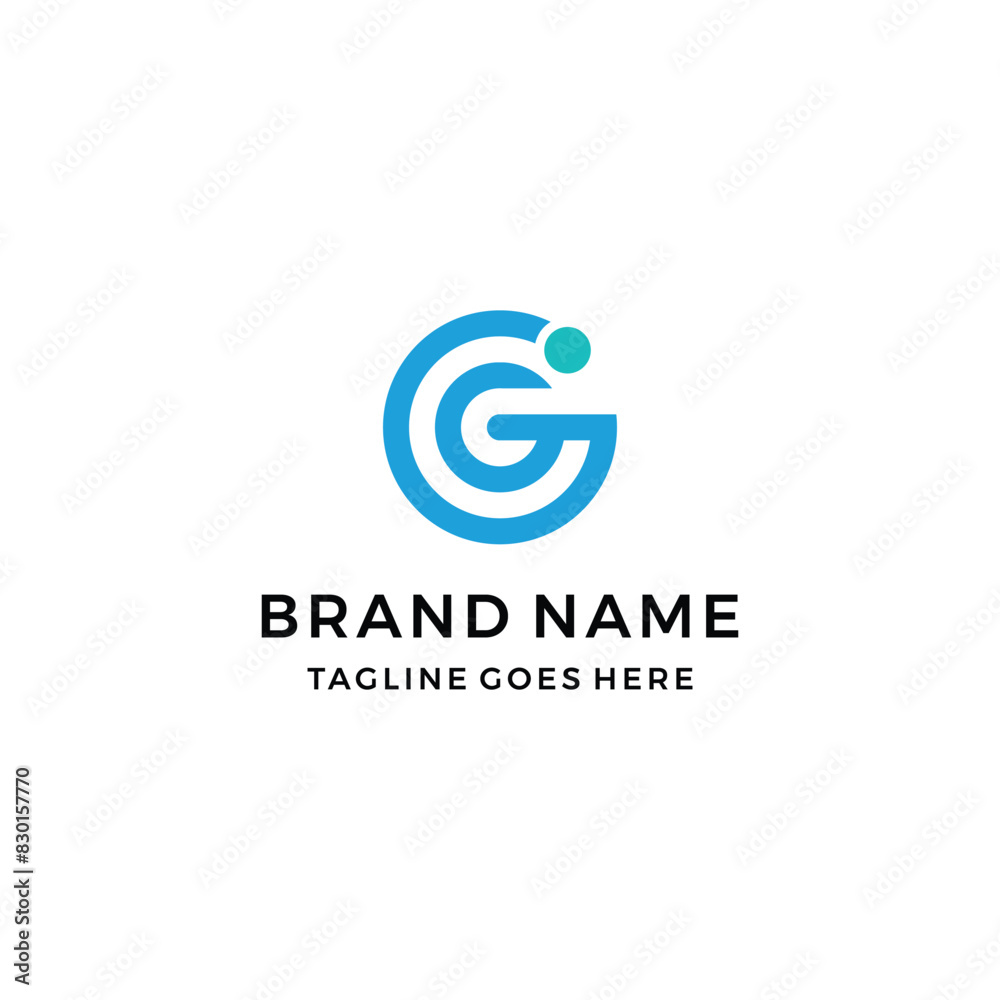creative initials G global logo vector illustration 