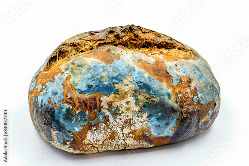 a piece of bread with a blue and orange patt