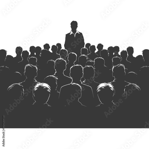 silhouette audience full body black color only