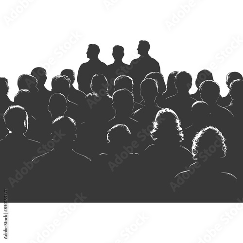 silhouette audience full body black color only