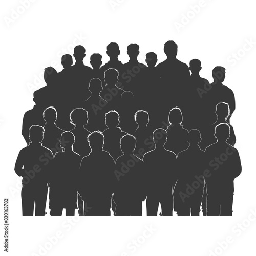 silhouette audience full body black color only