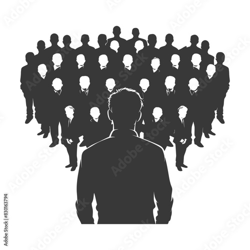silhouette audience full body black color only