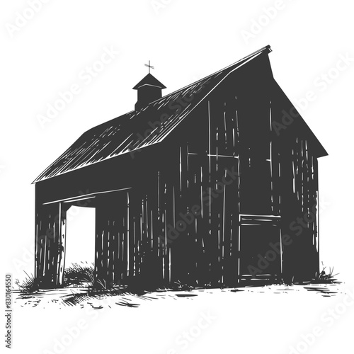 silhouette barn black color only