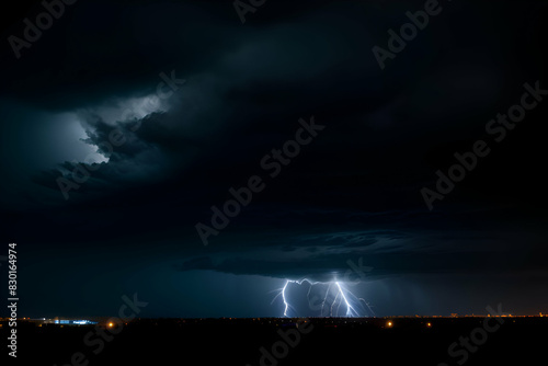 Black blue green teal night sky with clouds. Storm, wind, rain. Dramatic dark skies background. Glow, light, lightning. Magical, mystical, ominous, frightening, spooky, fantasy, fantastic heaven