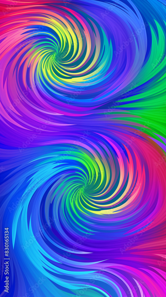 Obraz premium Abstract Image, Spirals and Vortices, Pattern Style Texture, Wallpaper, Background, Cell Phone and Smartphone Cover, Computer Screen, Cell Phone and Smartphone Screen, 9:16 Format - PNG