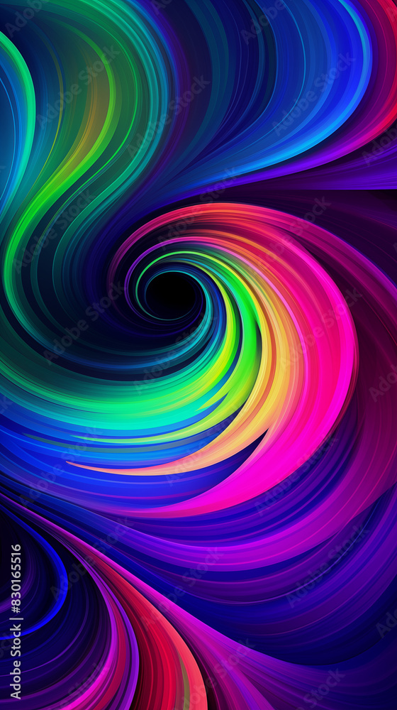 Obraz premium Abstract Image, Spirals and Vortices, Pattern Style Texture, Wallpaper, Background, Cell Phone and Smartphone Cover, Computer Screen, Cell Phone and Smartphone Screen, 9:16 Format - PNG