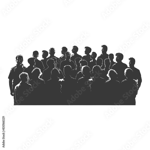 Wallpaper Mural silhouette crowd audience full body black color only Torontodigital.ca