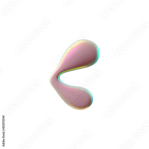 3D Y2K abstract icon shape vector illustration for 90s and 00s trendy designs