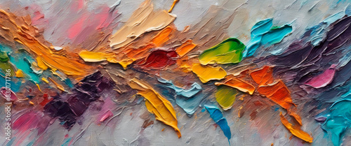 Fragment of multicolored texture painting. Abstract.