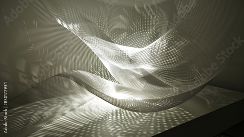 Science of Light: Intricate patterns created by the interaction of light with various materials, showcasing the physics of optics and photonics. 