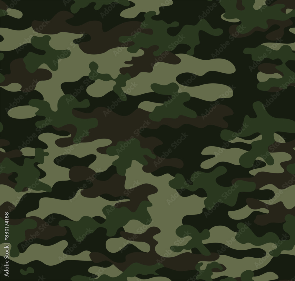 Fototapeta premium army camouflage pattern, seamless texture, military green background