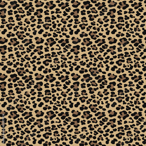  leopard print vector seamless background leather texture, stylish modern design for textiles