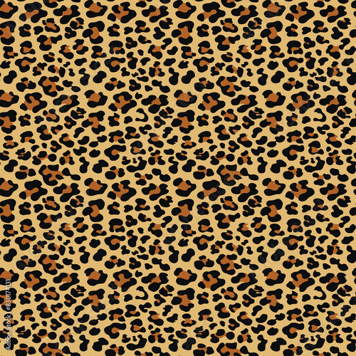  leopard print seamless background modern design for textiles  cat vector pattern