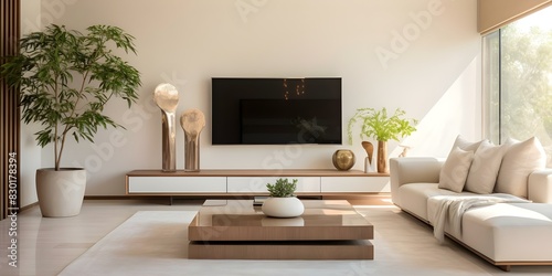 Modern living room with a spacious TV. Concept Living Room Design  Modern D  cor  Spacious Layout  Entertainment Area  TV Setups