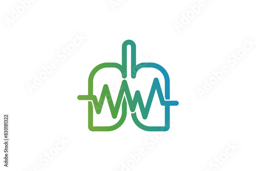 lungs healty design with simple concept