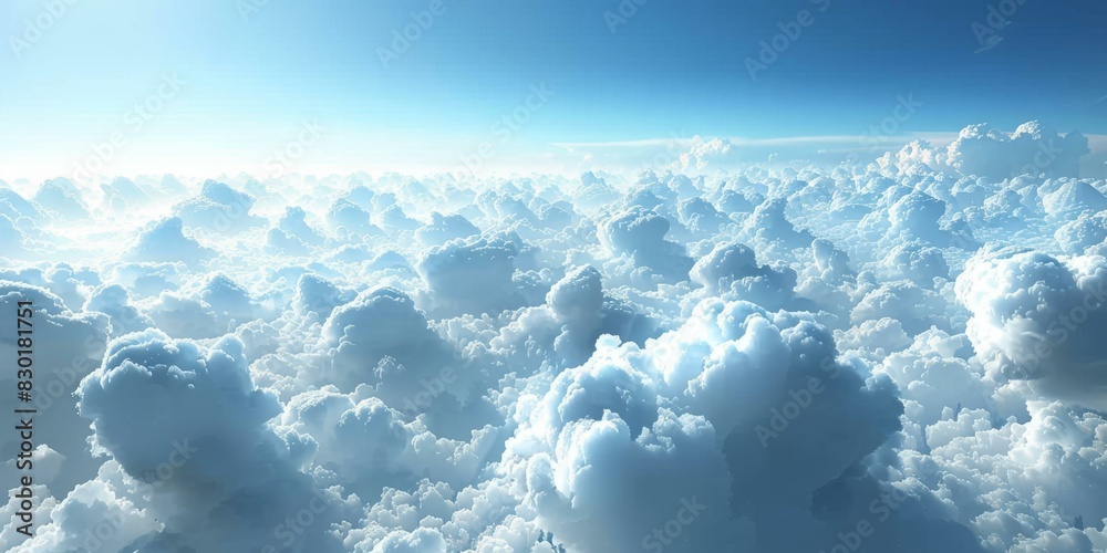 Mesmerizing Blue Sky and Cumulus Clouds