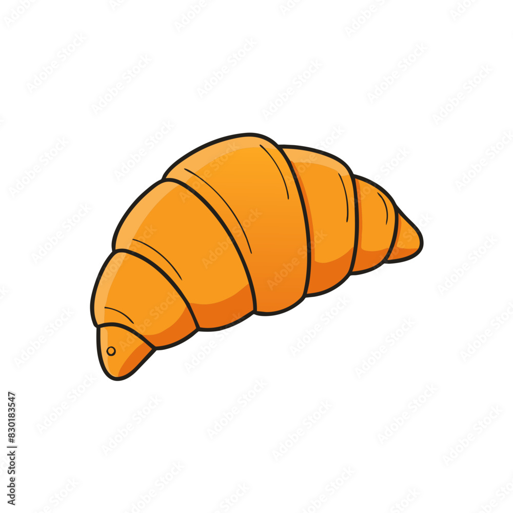 detailed illustration of a croissant detailed illustration of a croissant