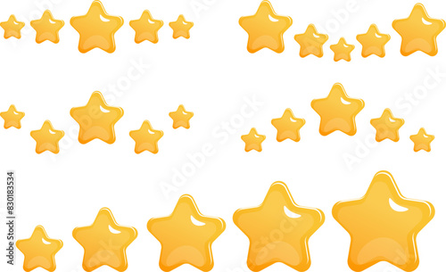 set of five star ratings or feedback
