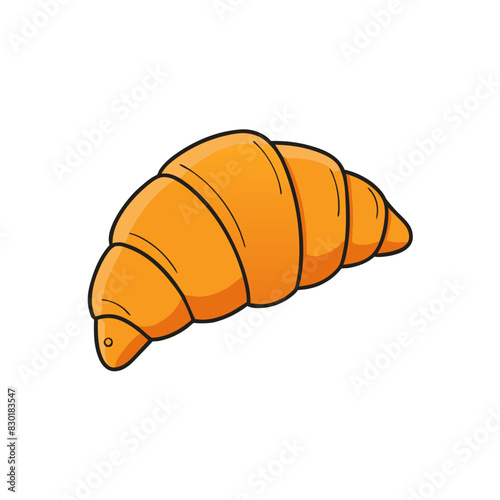  detailed illustration of a croissant