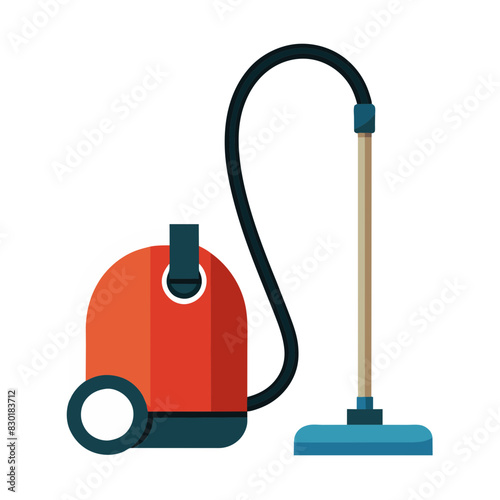 colorful vector illustration of a vacuum cleaner