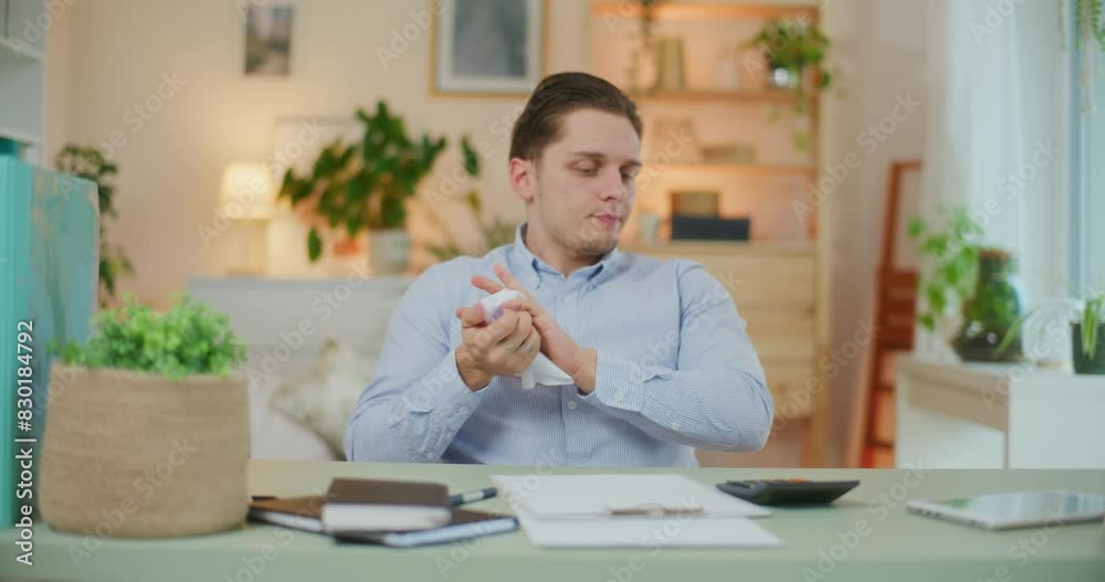 Depressed Man Calculates Creditworthiness Depressed Man Calculates Creditworthiness