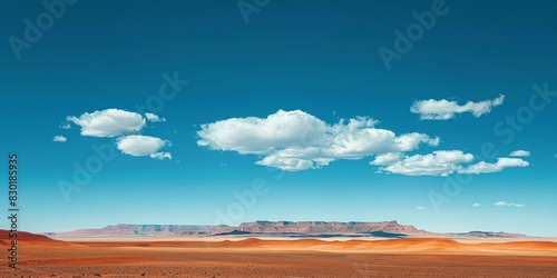 Grand Desert Landscape with Expansive Sky and Arid Terrain photo