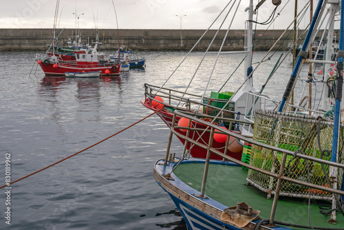 Fishing boats in the Port of Cudillero, Asturias photo