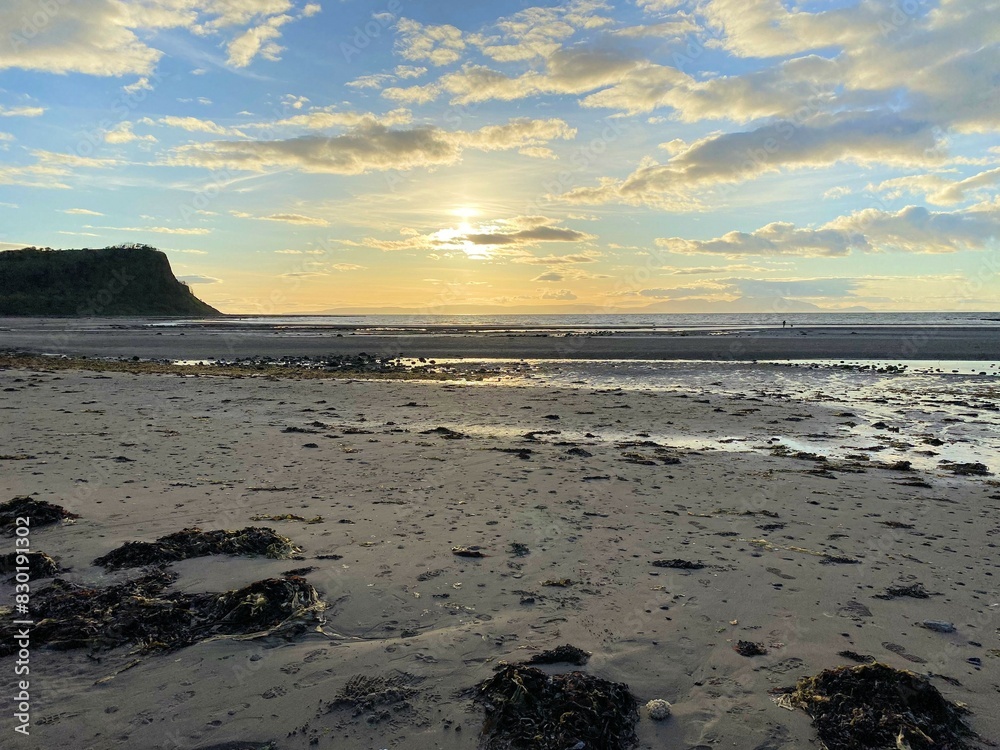 custom made wallpaper toronto digitalA view of the Beach at Ayr in Scotland during a sunset
