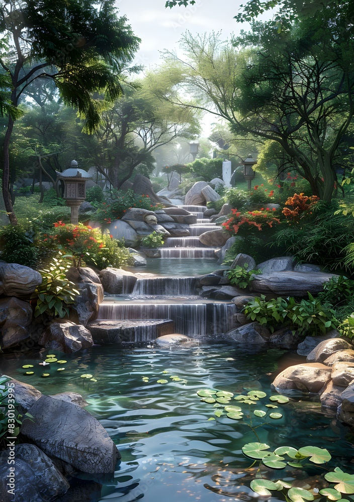 Naklejka premium Landscape design renderings