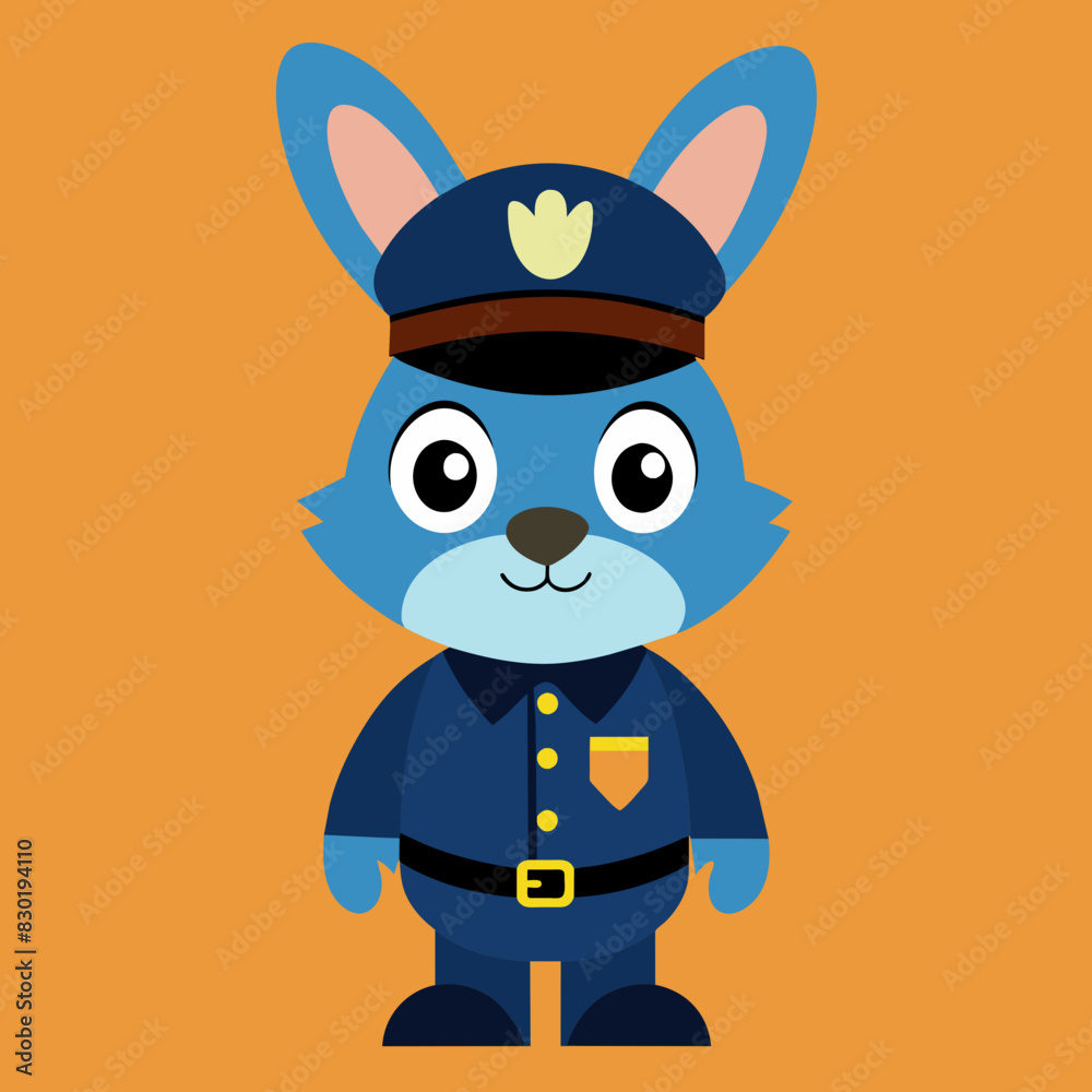 cartoon character rabbit policeman,