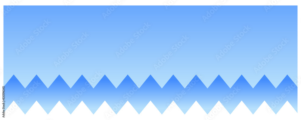 Blue gradient shapes for paper corners. Vector illustration.