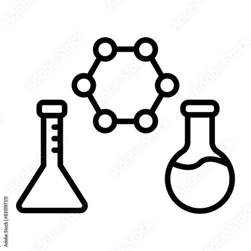 Chemistry Article Vector Line Icon Design