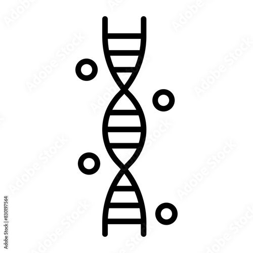 Dna Dtructure Vector Line Icon Design