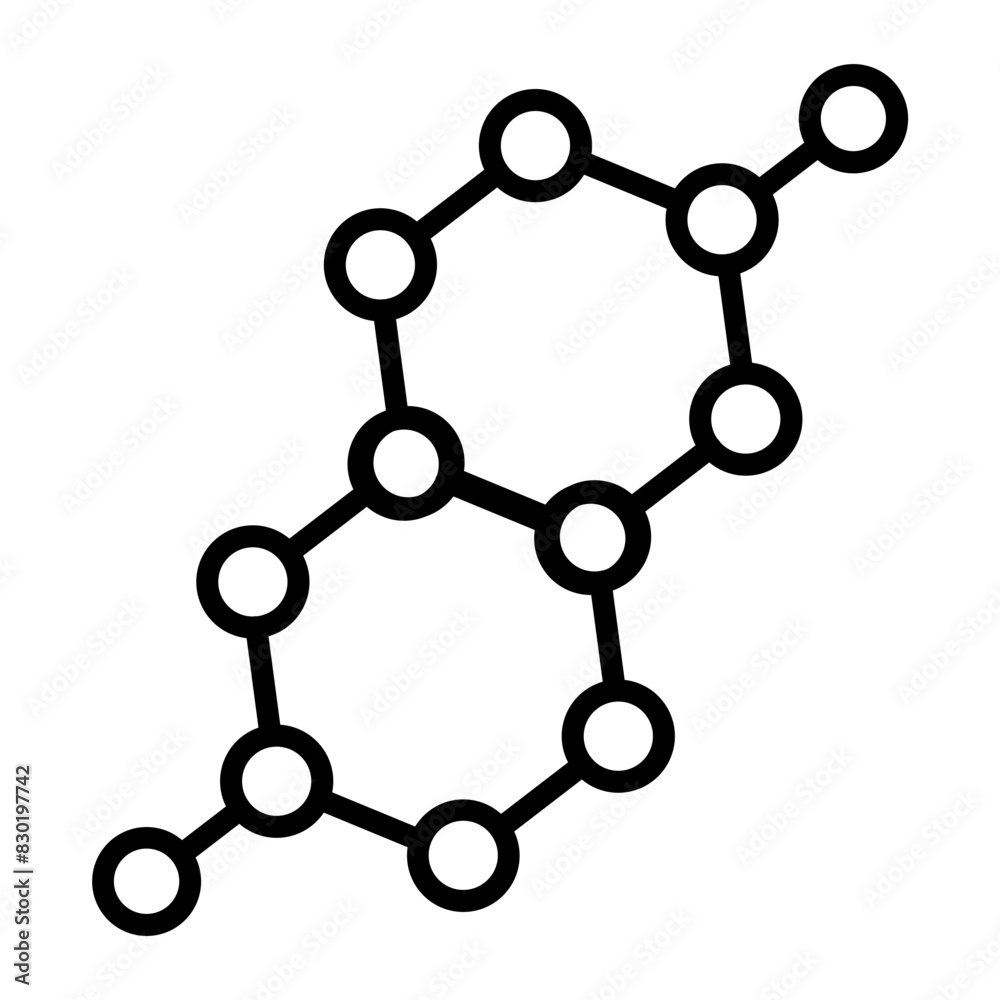 Molecular Structure Vector Line Icon Design Molecular Structure Vector Line Icon Design