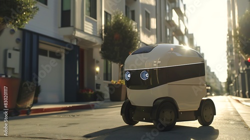 A robot assists a delivery driver by loading and unloading packages from a vehicle
