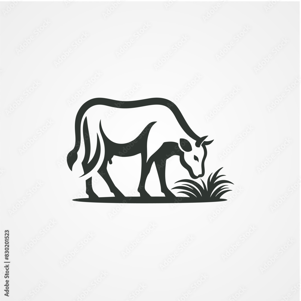 Obraz premium vector icon cow logo design