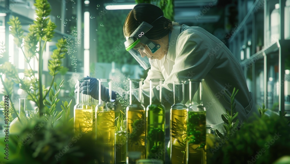 Researcher Analyzing Samples in Laboratory Researcher Analyzing Samples in Laboratory