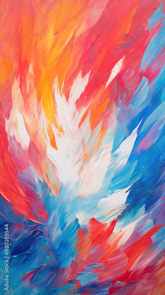 Abstract Image, Thick Brushstrokes, Oil Painting, Pattern Style Texture, Wallpaper, Background, Cell Phone and Smartphone Case, Computer Screen, Cell Phone and Smartphone Screen, 9:16 Format - PNG