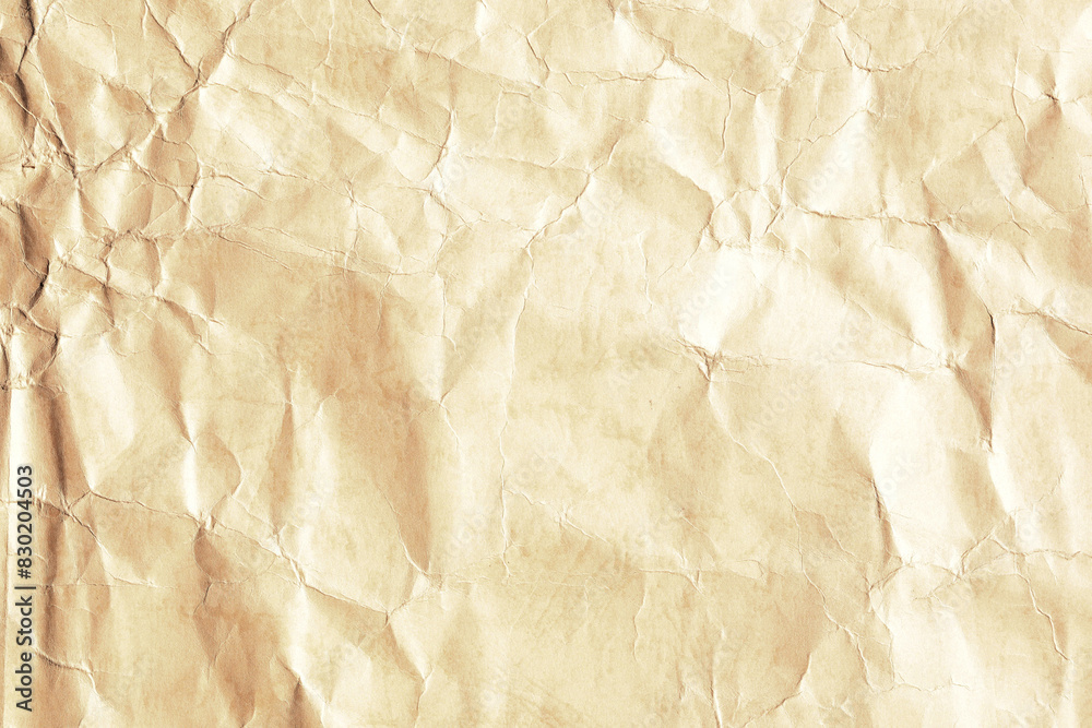 Obraz premium Crumpled yellow background paper texture