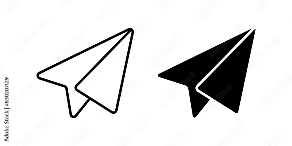 Paper plane icon set. for mobile concept and web design. vector illustration Paper plane icon set. for mobile concept and web design. vector illustration