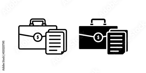 Portfolio icon set. for mobile concept and web design. vector illustration