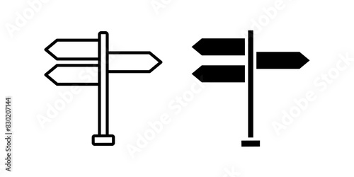 Signpost icon set. for mobile concept and web design. vector illustration