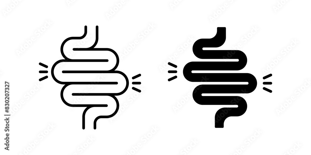 Intestines icon set. for mobile concept and web design. vector illustration Intestines icon set. for mobile concept and web design. vector illustration