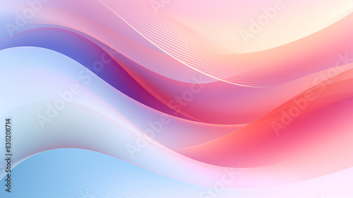 Abstract Image, Smooth Gradient Lines and Pastel Colors, Pattern Style Texture, Wallpaper, Background, Cell Phone and Smartphone Cover, Computer Screen, Cell Phone and Smartphone Screen, 16:9 Format -
