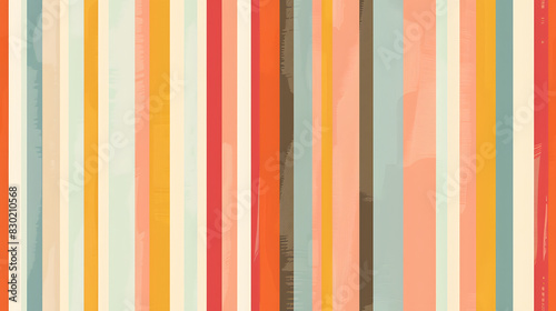 A seamless pattern featuring vertical stripes in watercolor effect with soft pastel colors, ideal for artistic backgrounds, textiles, and vintage designs.