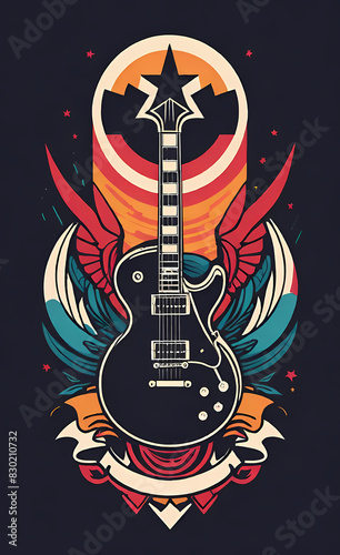 guitar, music, rock, electric, instrument, musical, vector, sound, illustration, design, art, grunge, string, jazz, acoustic, concert, play, black, object, bass, blues, roll, band, audio, song, electr photo