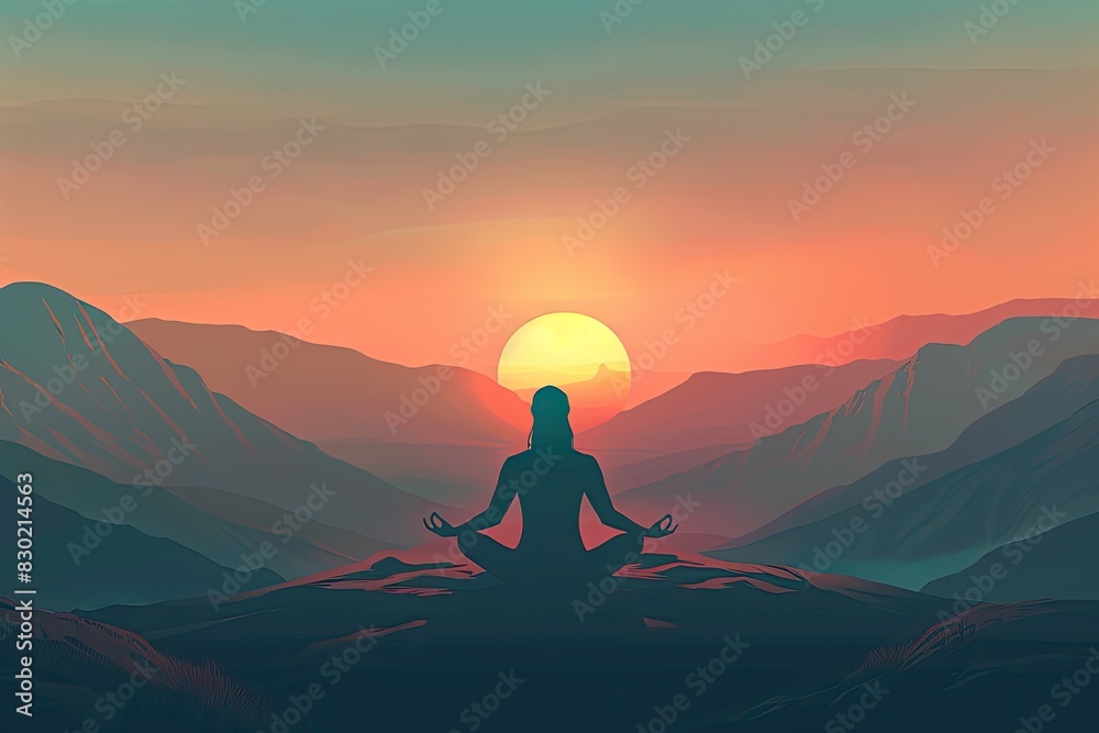 Peaceful Meditation with Scenic Mountain View Peaceful Meditation with Scenic Mountain View