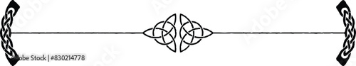 Elegant Header - Celtic Triquetra, Triskele, Curved Knot