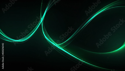 polar lights concept, flowing shapes in the dark, abstract background